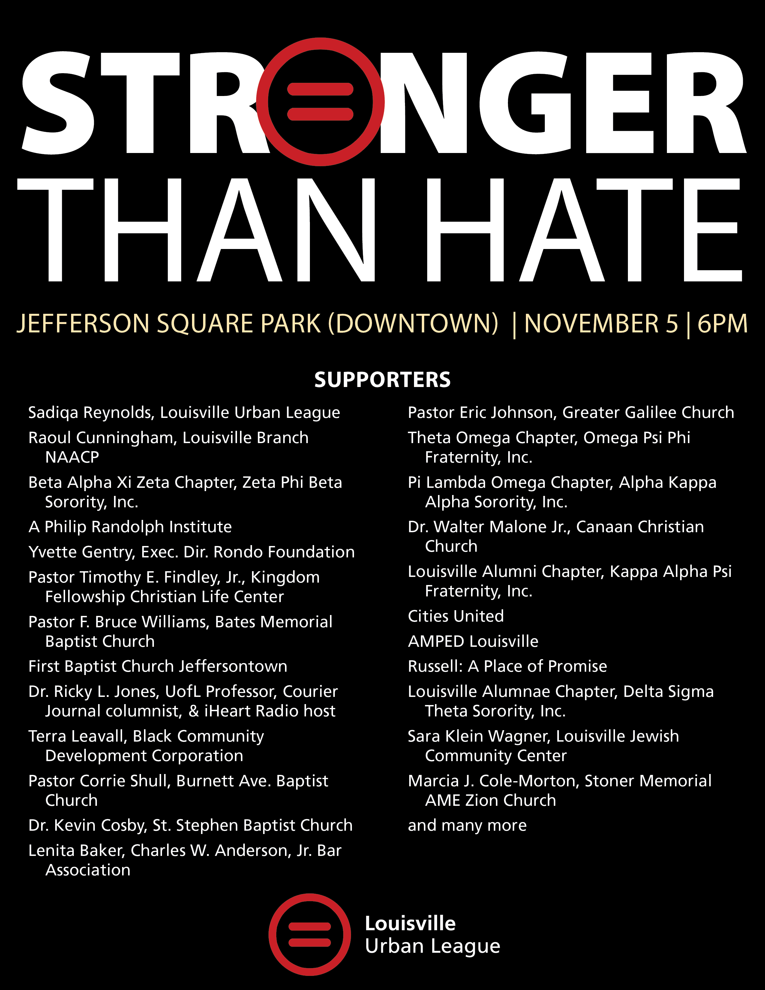 Stronger Than Hate Louisville Urban League