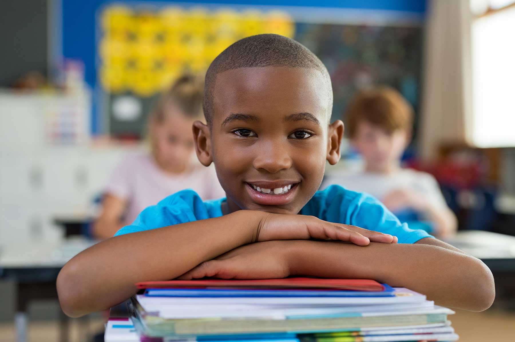 young student in classroom